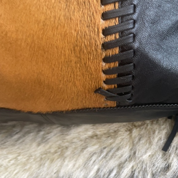 Just Cavalli Leather and Fur Fringe Bag - Picture 4 of 9
